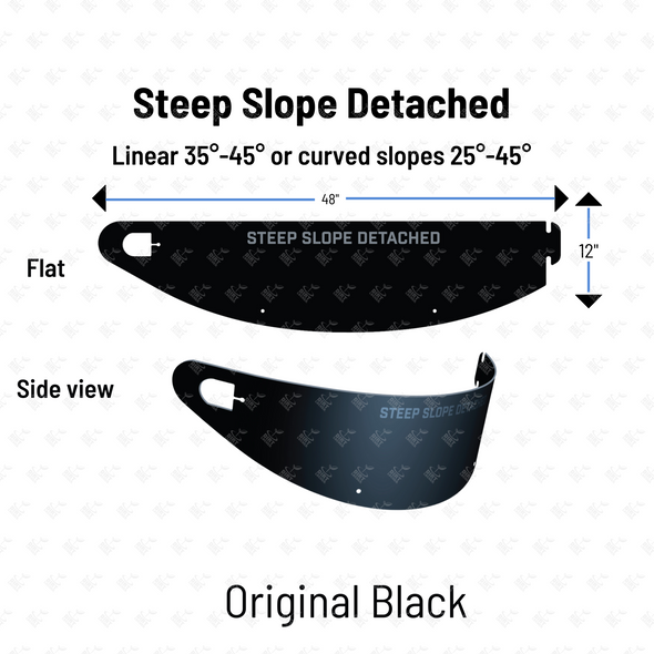 DIRT LOCKER® STEEP SLOPE (Detached):   For Linear Slopes 36°-45° & Curved Slopes 25°-45°