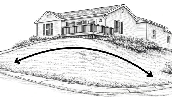 Curved irregular slope