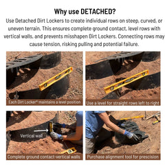 DIRT LOCKER® MILD SLOPE (Detached):  For Curved Slopes 10°- 24°